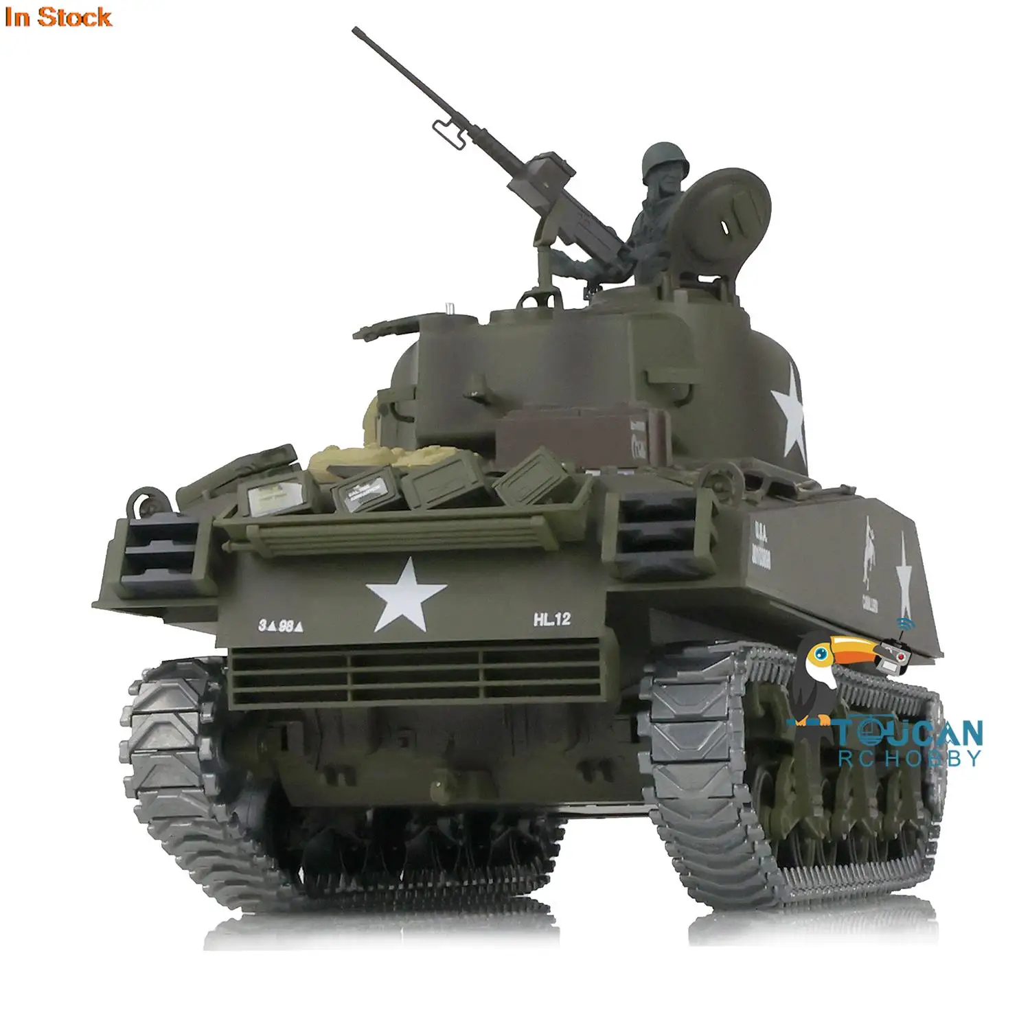 2.4G 1/16 Henglong 7.0 Aggiornato M4A3 Sherman RTR RC Carro Armato 3898 Vesion Metal Tracce Modello di Controllo Remoto per Collezionisti Militari