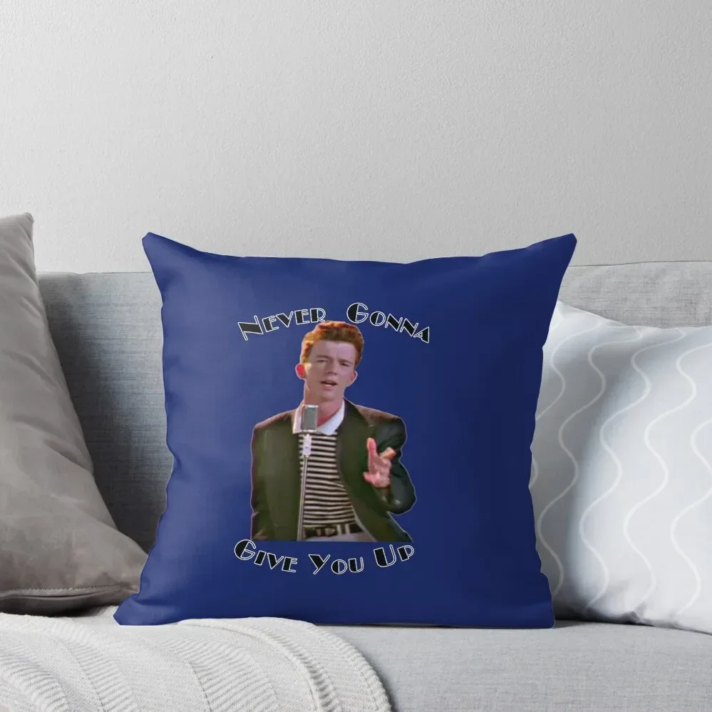 Never Gonna Give You Up Rickroll - Rick Astley Throw Pillow Sofa Cushions Custom Cushion Photo pillow