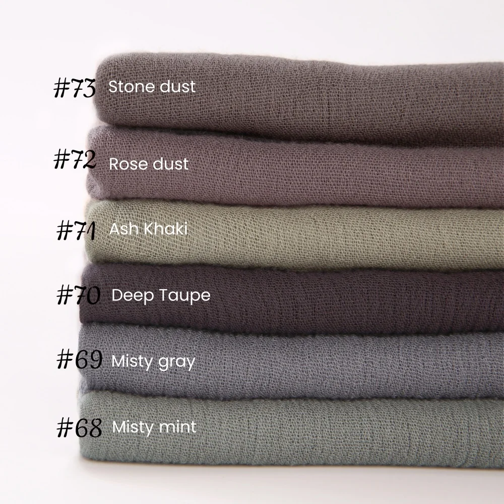 95-Farben-Schal aus weicher Baumwoll-Viskose, Rayon-Material, muslimischer Hijab, nahöstlich, einfarbig, Kopftuch mit Quaste – Detail 2