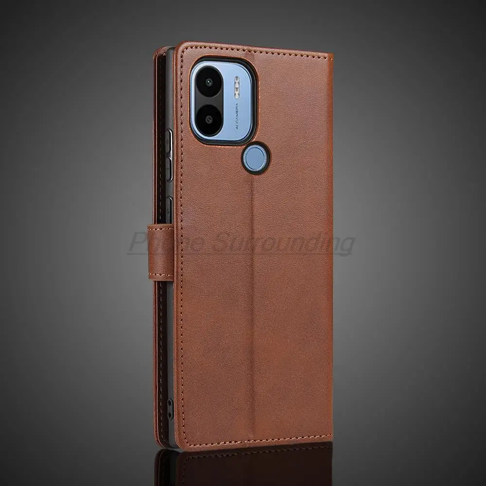 حافظة جلدية بغطاء قلاب لهاتف Xiaomi Redmi A1 plus /Redmi A2+ Pu حقائب هاتف جلدية حافظة واقية Fundas Coque