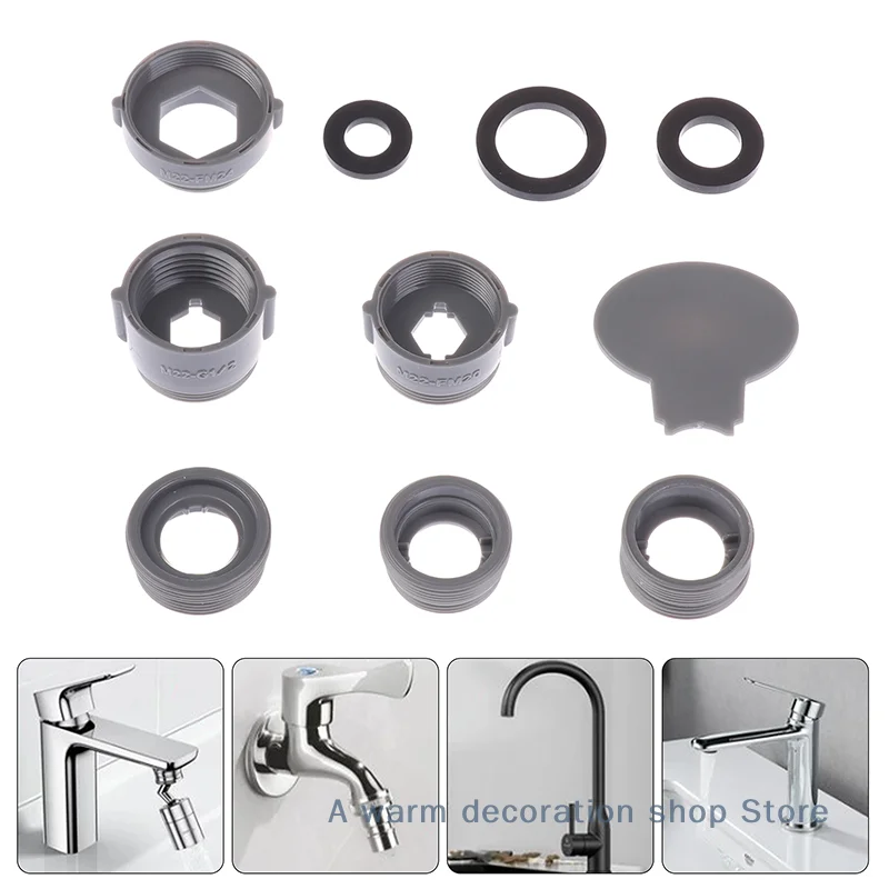 9/10 Pcs Faucet Adapter Set Male And Female Sink Aerator Adapter Set Kitchen Sink Faucet Adapter Accessories