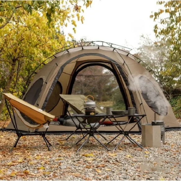 Outdoor Thickened Storm Proof Double Layer Camping t Aluminum Alloy Customized Family Pole Ball Hot-selling Tent
