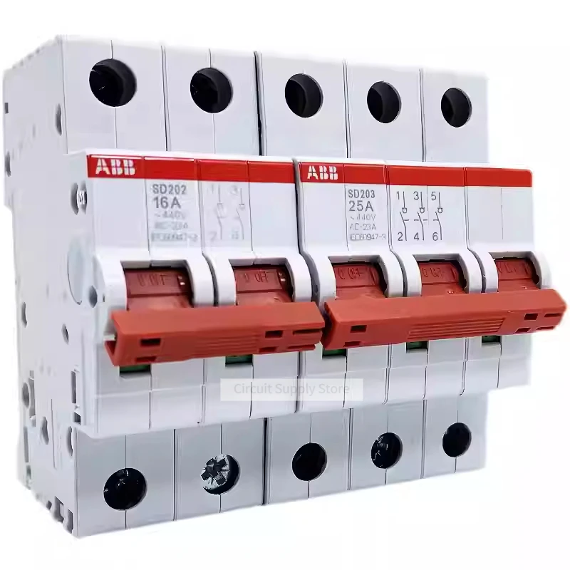 ABB فاصل التيار المتناوب قطاع دارة ضربة المغناطيسي SD200 سلسلة SD201 SD202 SD203 SD204 1P 2P 3P 4P 16A 25A 32A 40A 50A63A80A100A #2