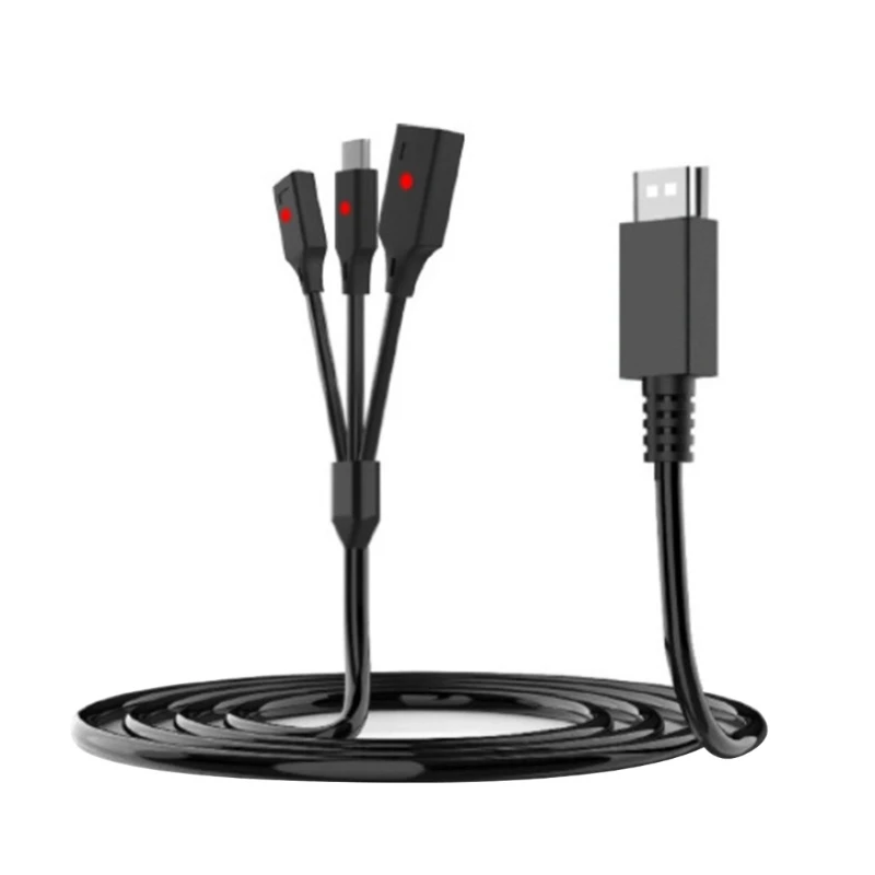 1.80m/5.9ft Cord Wire for Game Console Safe and Travel Friendly Power Solution Support Type C Phone Tablet