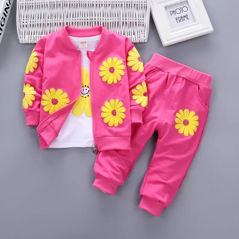 Children\'s clothing girls spring sweater 2-3 years old little girl long sleeve three-piece set children