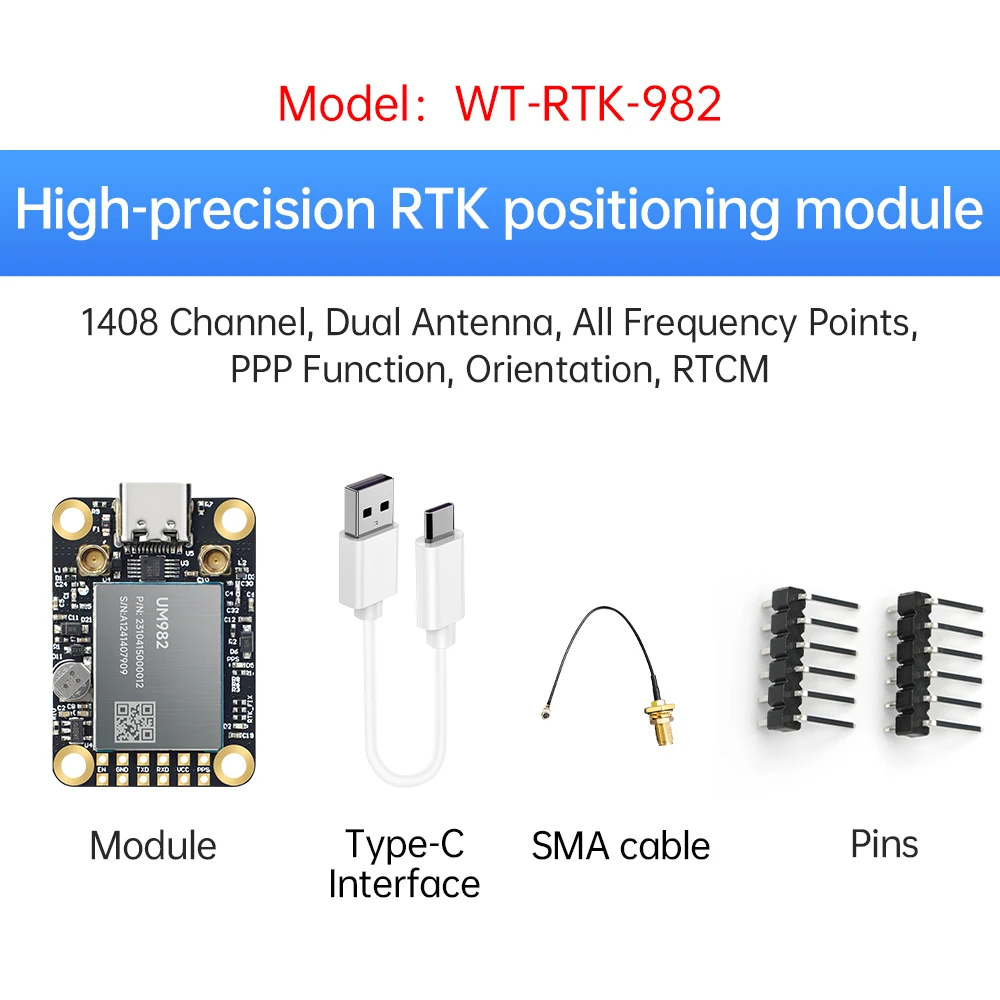 WITMOTION RTK-M20 Volledige sterrenbeeld Volledige frequentie Extra compact Anti-jamming, eerste fixtijd: ≤30s GNSS GPS