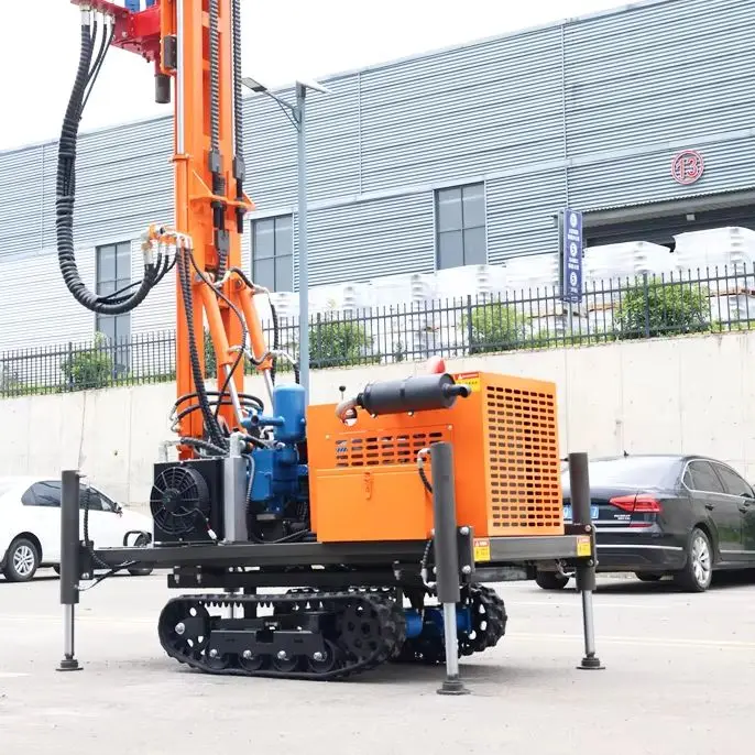 Customized 200M Diesel Hydraulic Rotary Rig Efficient Mud Discharge Reduce Drilling Resistance Water Well Drilling Machine