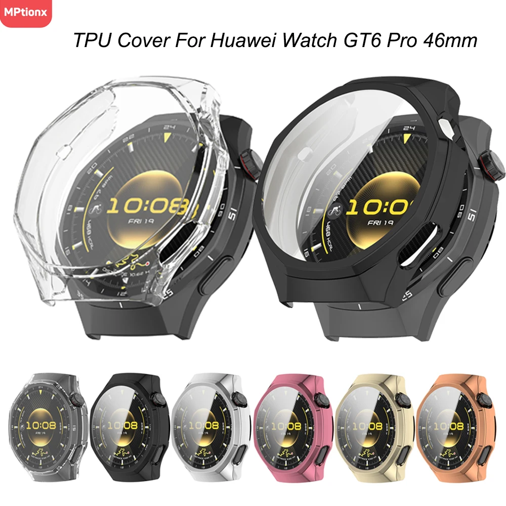 Soft TPU Cover for Huawei Watch GT6 Pro 46mm Smart Full Screen Protector Bumper Case for Huawei Watch GT 6 Pro 46mm Accessories