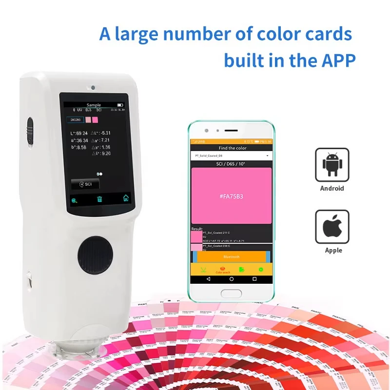 

CR8 Spectrophotometer & Colorimeter for Fabrics, Paintings, and Metal Surface Color Analysis