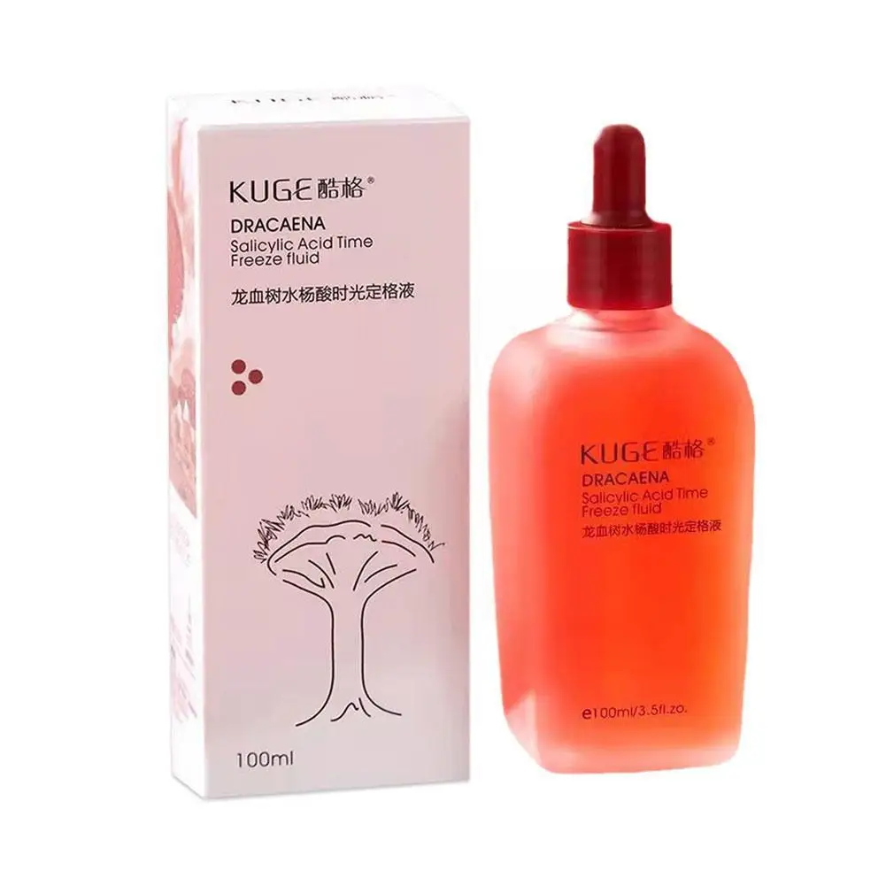 100ml Dragon Blood Salicylic Acid Time Freeze Fluid Serum Brightening Skin Rejuvenation Moisturizing Face Anti Aging Finely