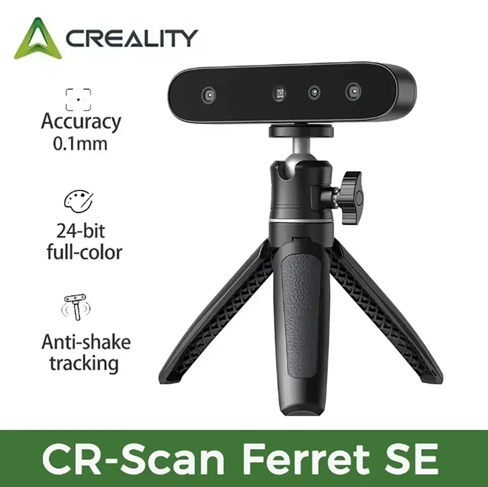 Creality CR-Scan Ferret SE 3D Scanner for 3D Printing Anti-Shake, 0.01mm Precision, 30FPS Scanning Speed, Full-Color Handheld