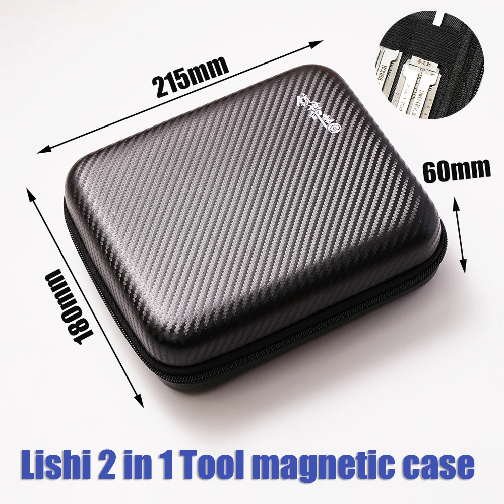 

Hot Lishi 2 in 1 2in1 Tool carry bag magnetic case blank case can put in 28pcs lishi tools empty case no tool zipper bag