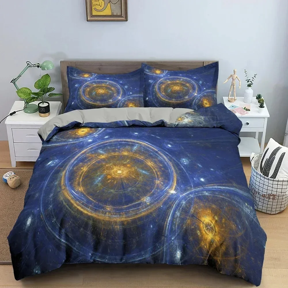 Galaxy Bedding Set Science Fiction Pattern Duvet Cover Print Comforter Covers Twin King Size Quilt Cover With Pillowcase
