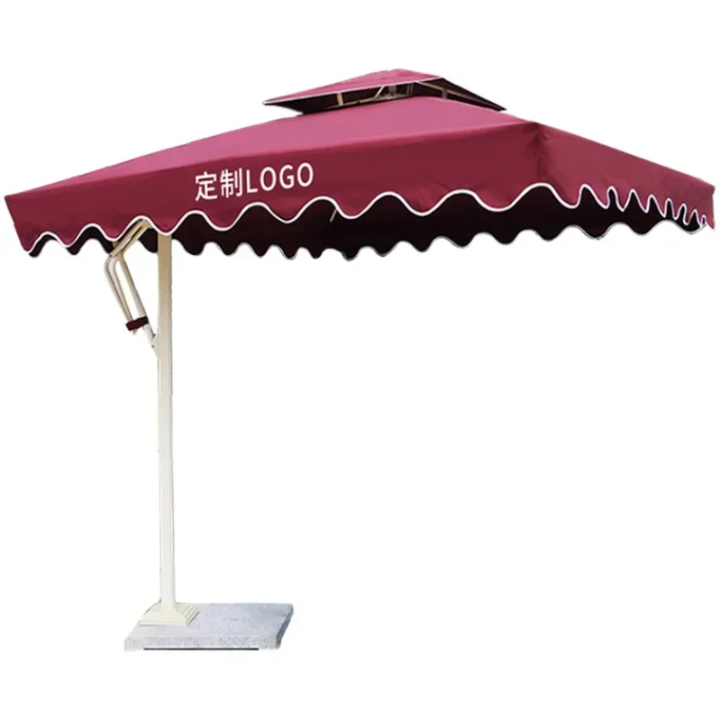 Outdoor sunshade security guard stand umbrella image property wind-resistant Roman umbrella