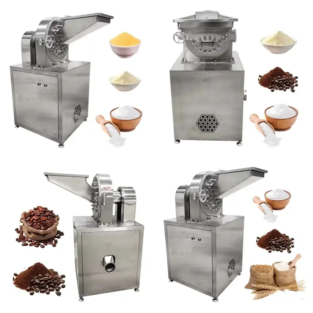 304 Stainless Steel Grain Crusher for Wheat Rice Soybean Herbs and Spices