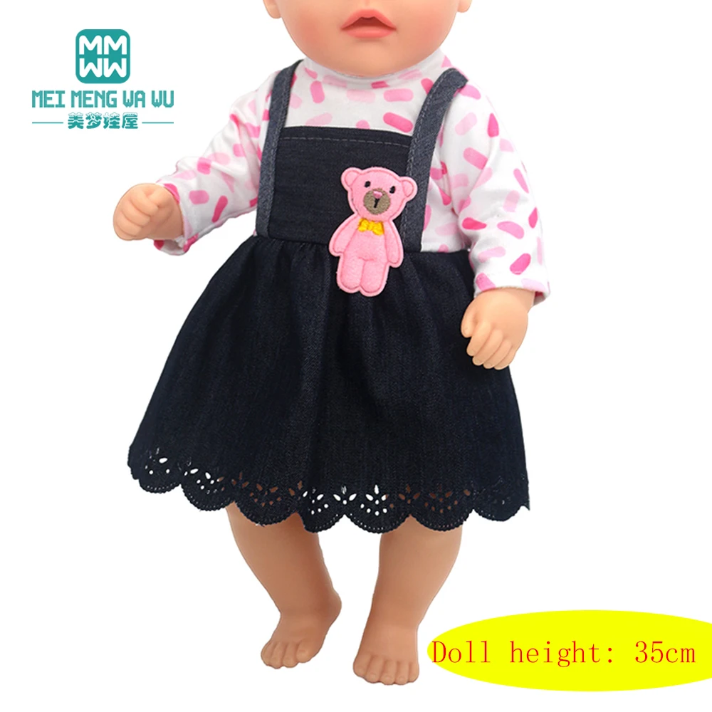 Mini Toys Doll Clothes 35cm 14inch Born Doll Fashion Blankets Dresses Onesies Suit Girl Gift