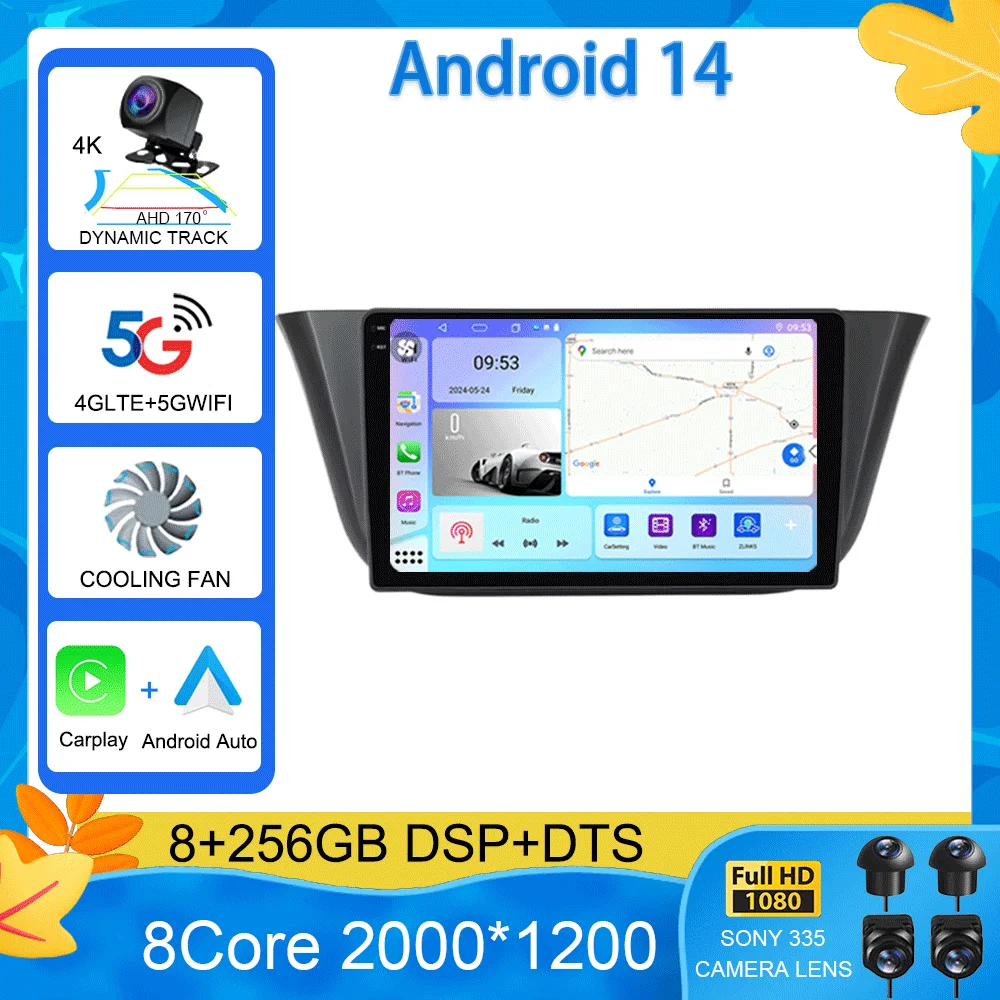 

Android14 For Iveco Daily 2014 2015 2016 2017 + Car Radio Player Stereo Multimedia WIFI BT GPS Navigation Player QLED Screen