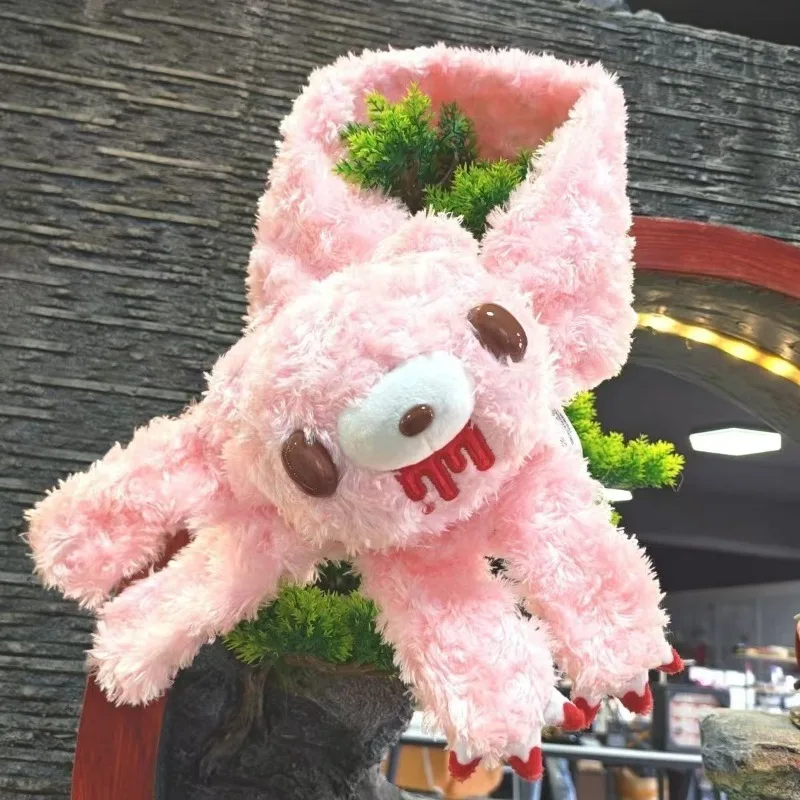 Neuer Gloomy Bear Plüschschal mit hohem Farbwert im Stil einer Animations-Cartoon-Puppe, mädchenhaft, für Herbst und Winter, Paar-Allround-Schal – Detail 4