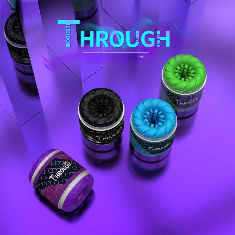 كوب طائرات ذكر برأسين من خلال منتجات جنسية للبالغين لمدرب القضيب المحمول من النوع #2