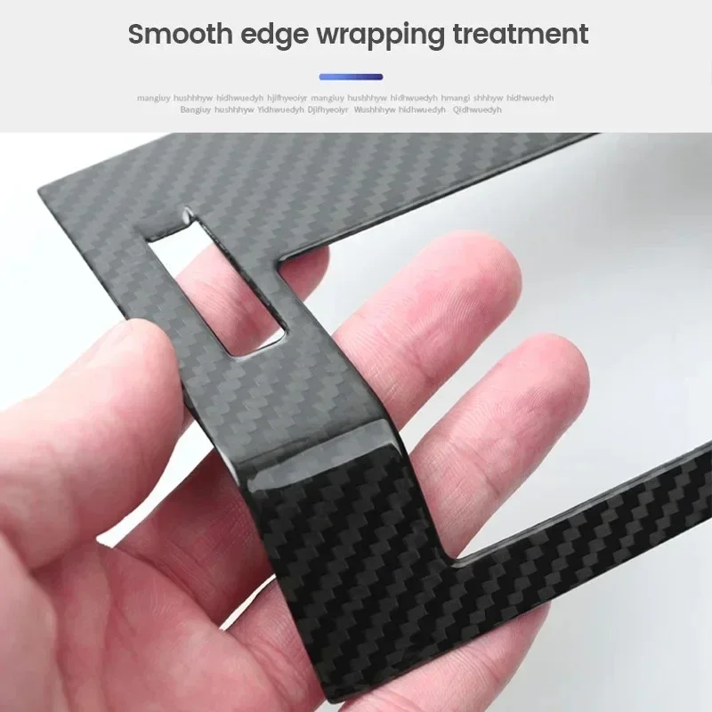 

For Land Rover Defender L663 Real Dry Carbon Fiber Central control instrument table Air Conditioner Outlet Frame Cover Sticker