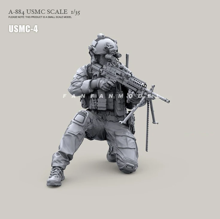 1/35 Resin soldier model kits US. military man DIY self-assembled A-884