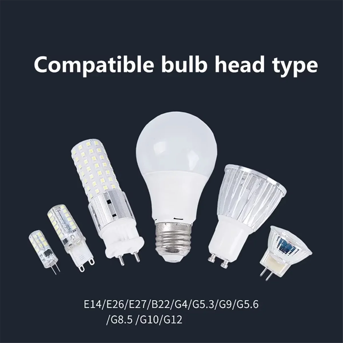 CCDD 다중 인터페이스 테스트 램프 홀더 12 포트 Led 전구 테스터 E27 B22 E14 전구 테스트 EU 플러그 용 다목적 Led Lcd 테스터