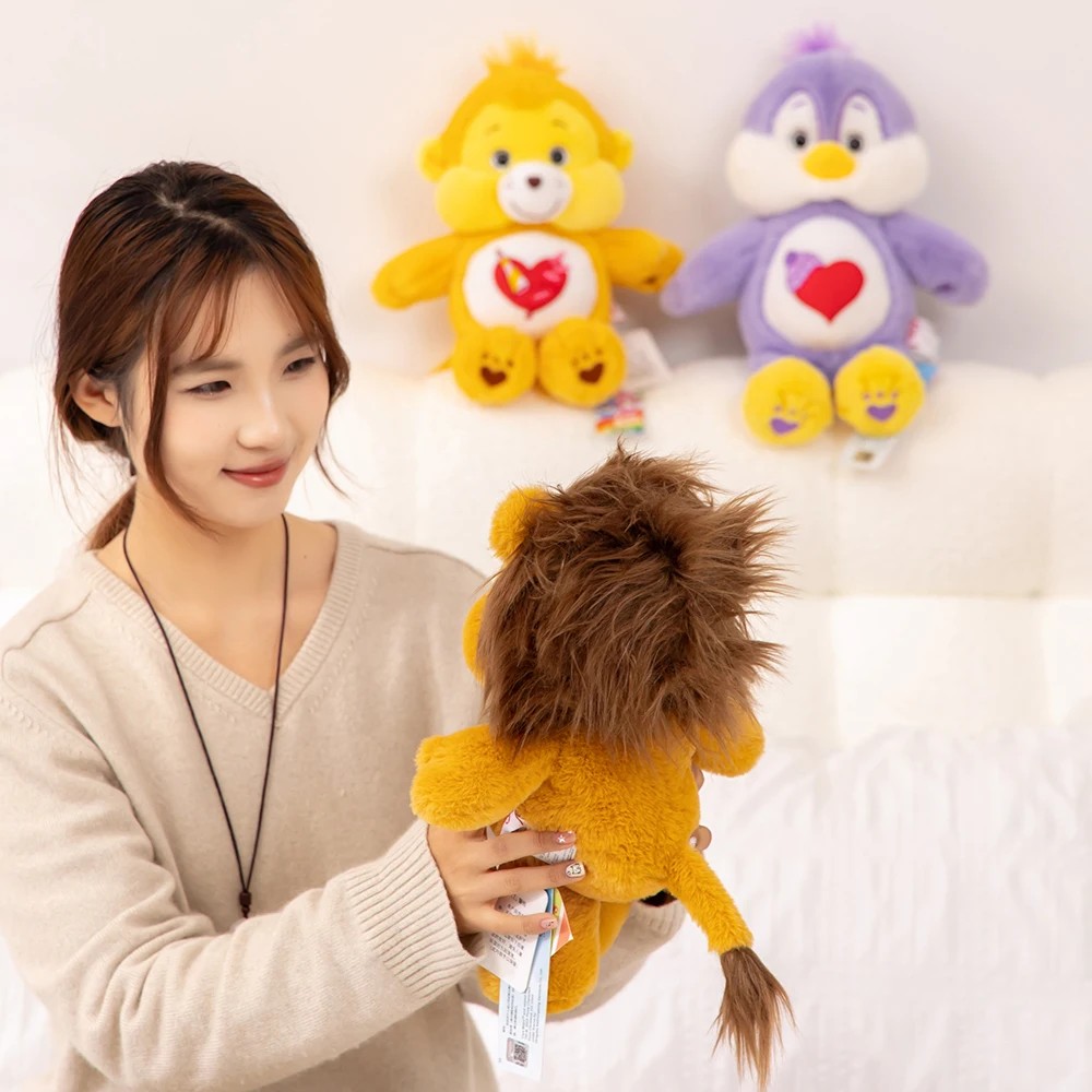 Jouet en peluche ours de soin mignon, série animale Anime, poupée en peluche, décor de chambre Kawaii, joli ours, cadeaux d'anniversaire pour enfants