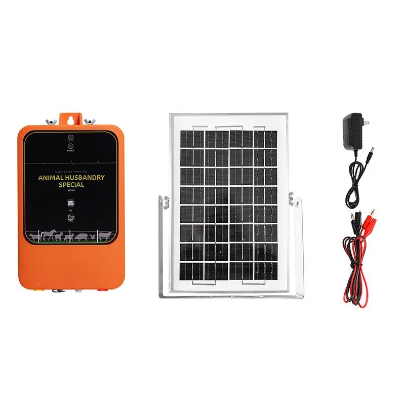 

10KM Solar Electric Fence For Animals Fence Energizer Charger High Voltage Pulse Controller Poultry Farm Electric Fence Host