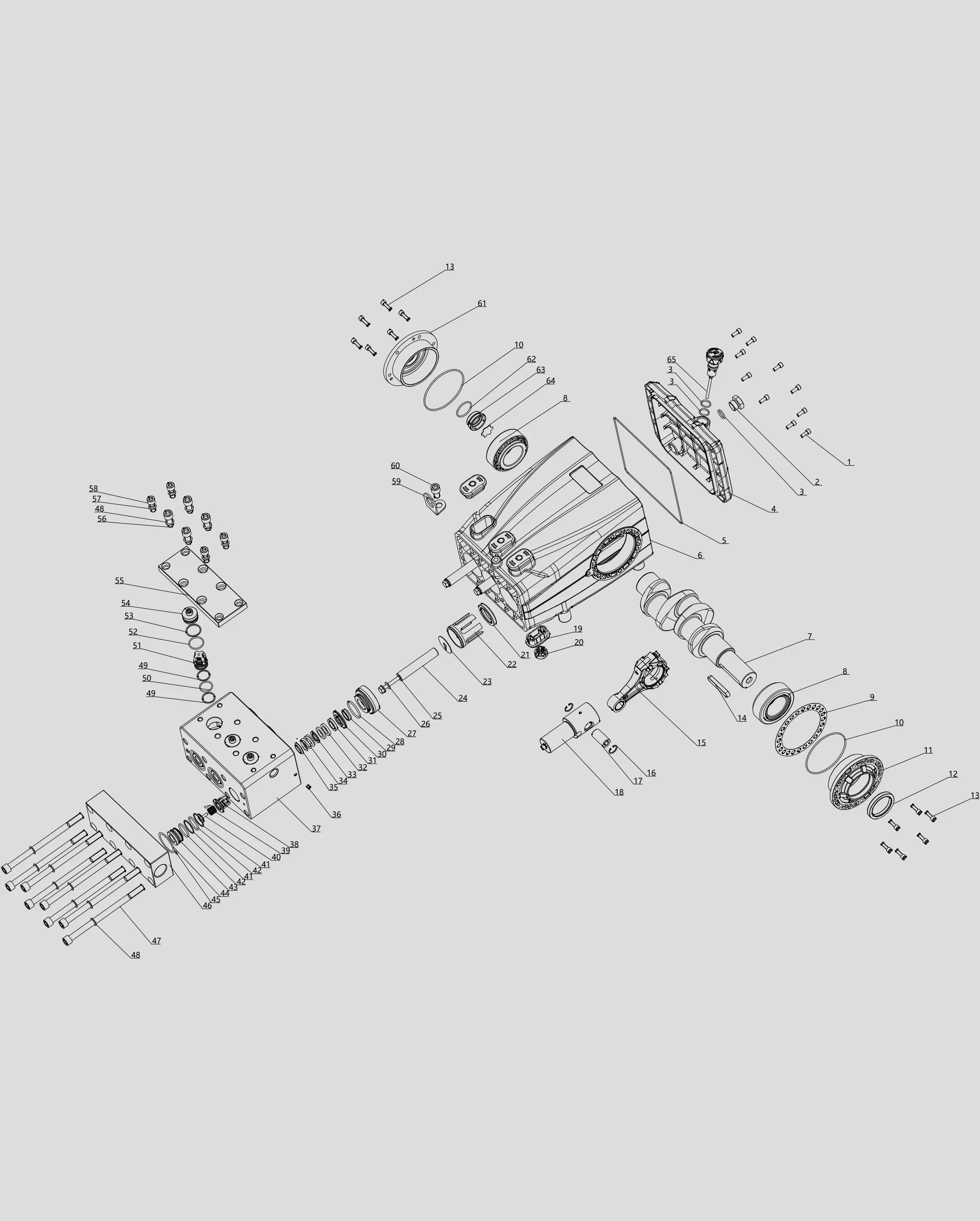 FF PINFL DF 30-73L/min 280-600Bar High Pressure SS316L Pump Piston Pump For Ship Cleaning Descaling