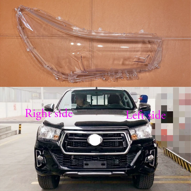 

For Toyota Hilux 2019 2020 2021 Headlight Shell Lamp Shade Transparent Cover Headlight Glass Headlamp Cover