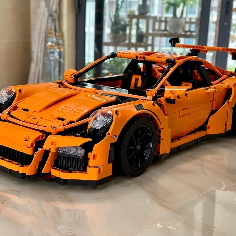 (porsche 911 Gt3 Sports Car And Racing Car Model, 2704 Pieces) A Bedroom Ornament