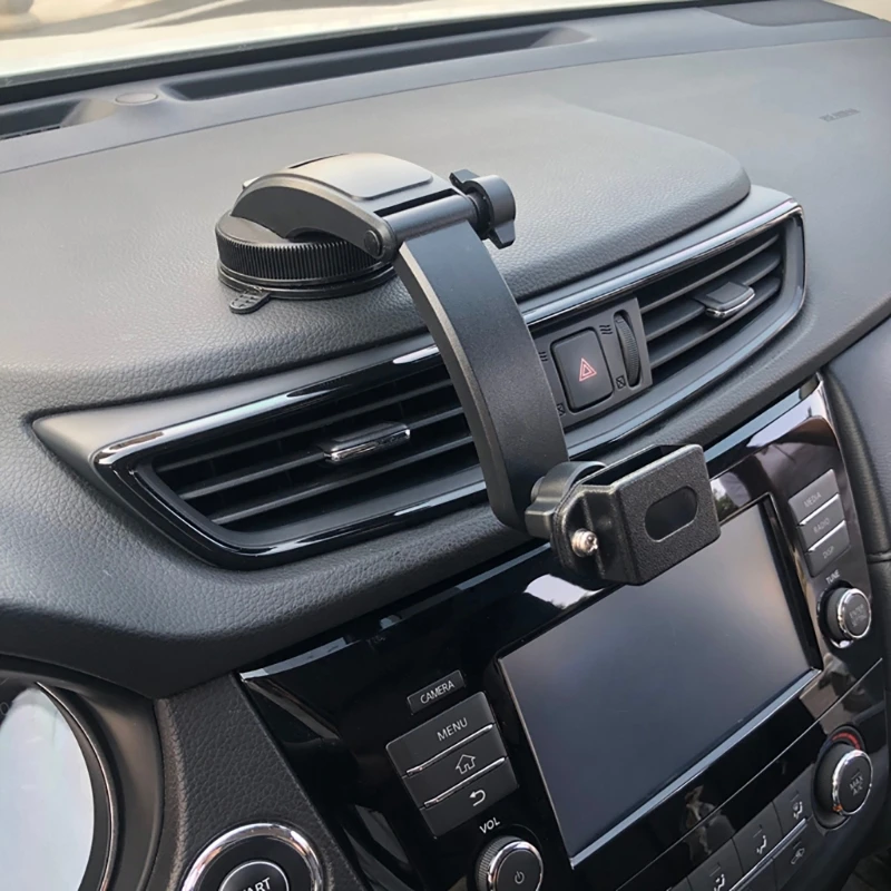 Soporte para WalkieTalkie para coche, instalación ajustable para salpicadero coche, soporte para ventosas Radio portátiles