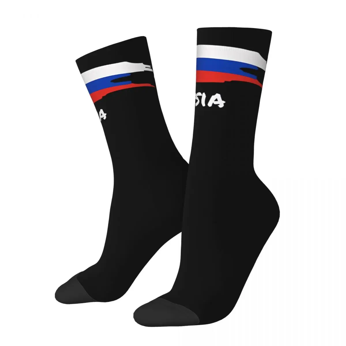 3D printing cosy Unisex Socks,Cycling Russian Emblem Russia Flag Interesting Four Seasons Sock