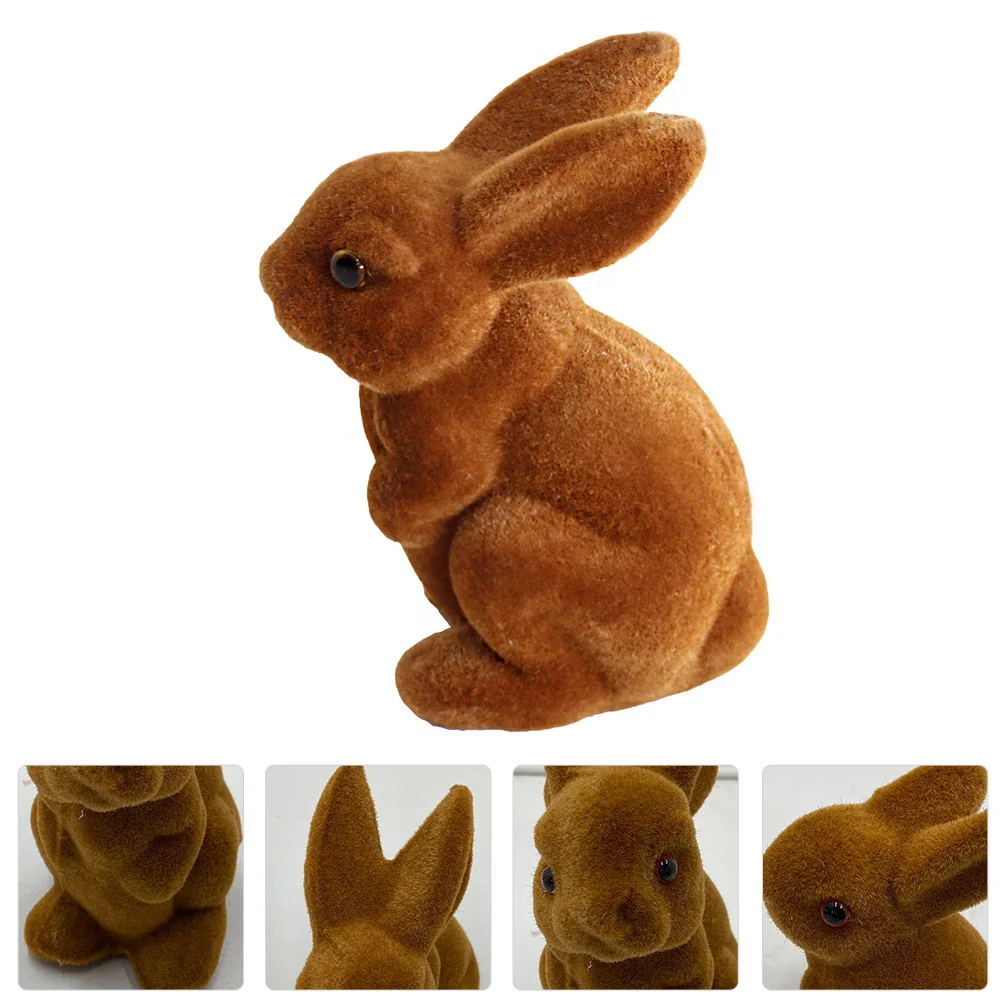 Easter Simulation Rabbit Gift Crafts Mini Toys Sculpture Decor Plastic Adornment Man Bunny