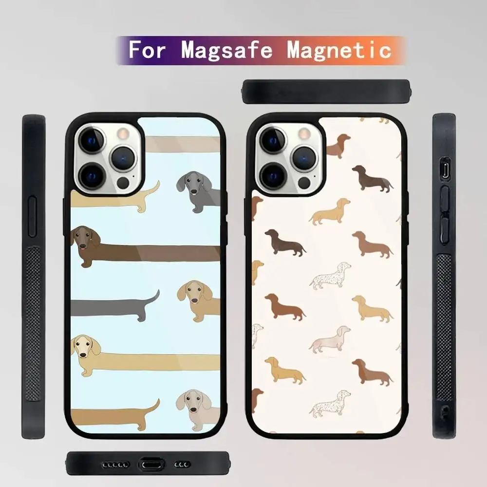 

Dachshund Dog Phone Case For iPhone 16,15,14,13,12,11,Plus,Pro,Max Mini Magsafe Magnetic Wireless Charging