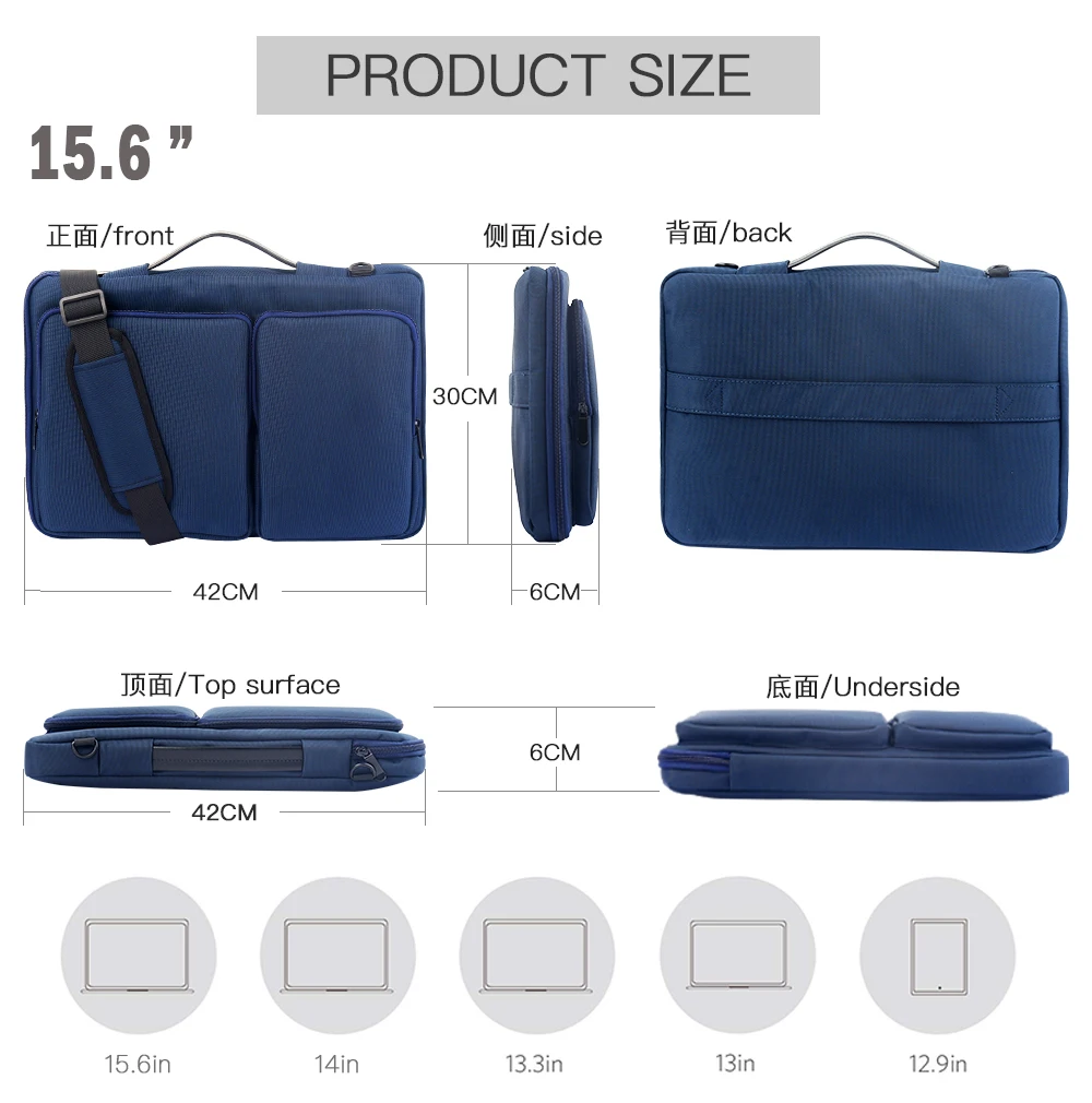 Laptop Briefcase Bag 14 &15.6 inch Waterproof Notebook computer  Business Shoulder Bag for Men and Women