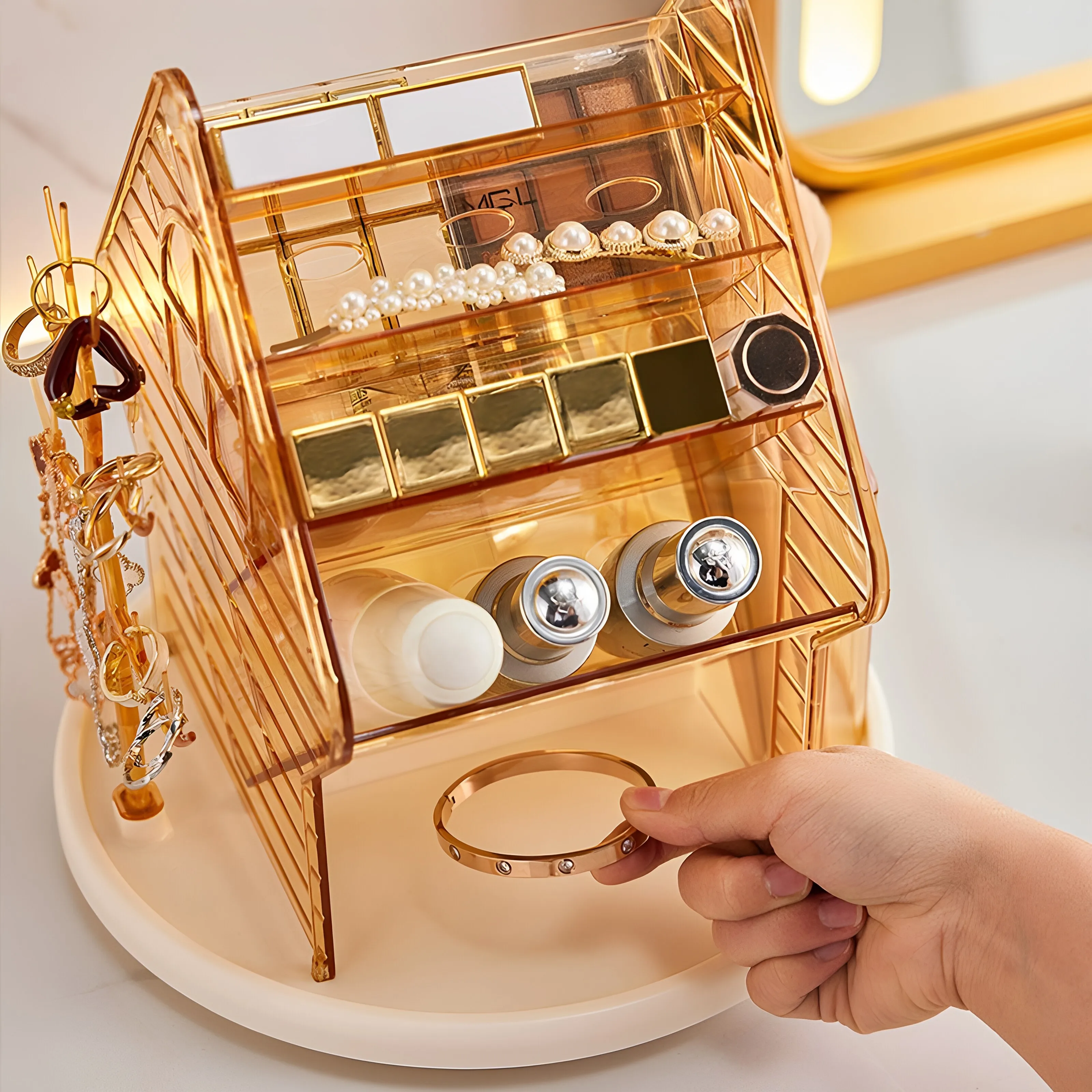 Obrotowy organizer na kosmetyk – Luxury Skincare Makeup recenzja i cena