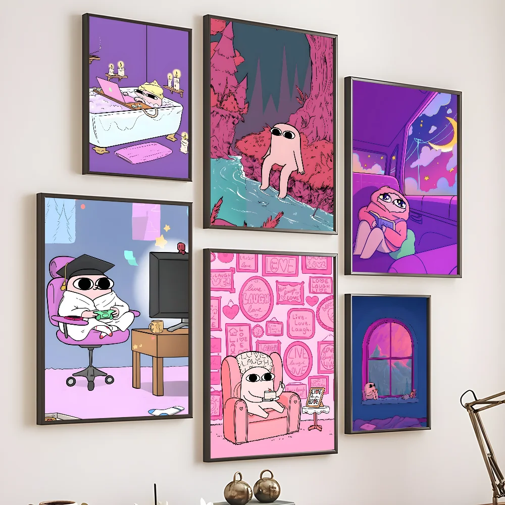 

Funny K-KetnipZ Cute Atr Anime Pink HD DIY Poster Wall Art Painting Study Nordic Home Decor