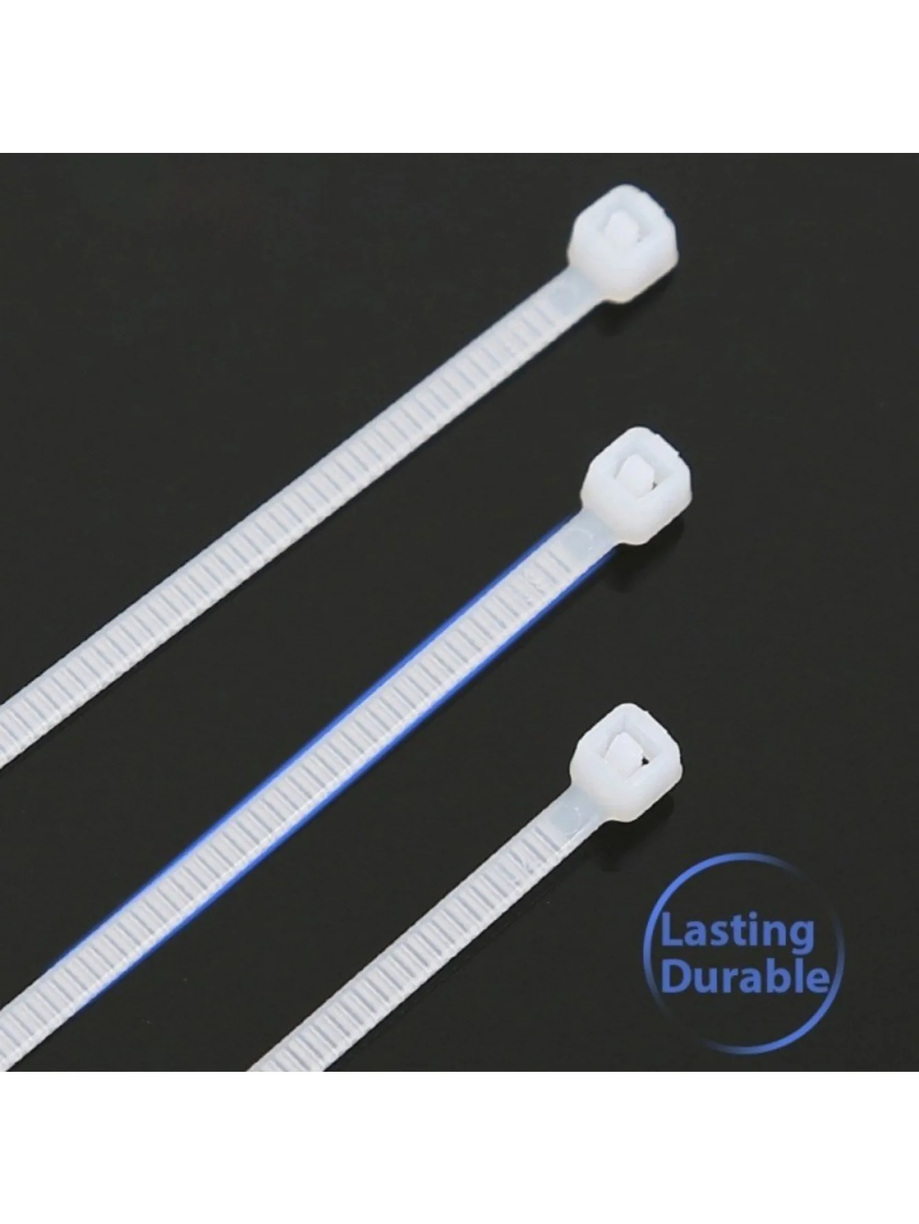 ربطات كابلات نايلون 10 سم 50 قطعة، ربطات عنق بسحاب ذاتية القفل لتثبيت خرطوم كابل الأسلاك