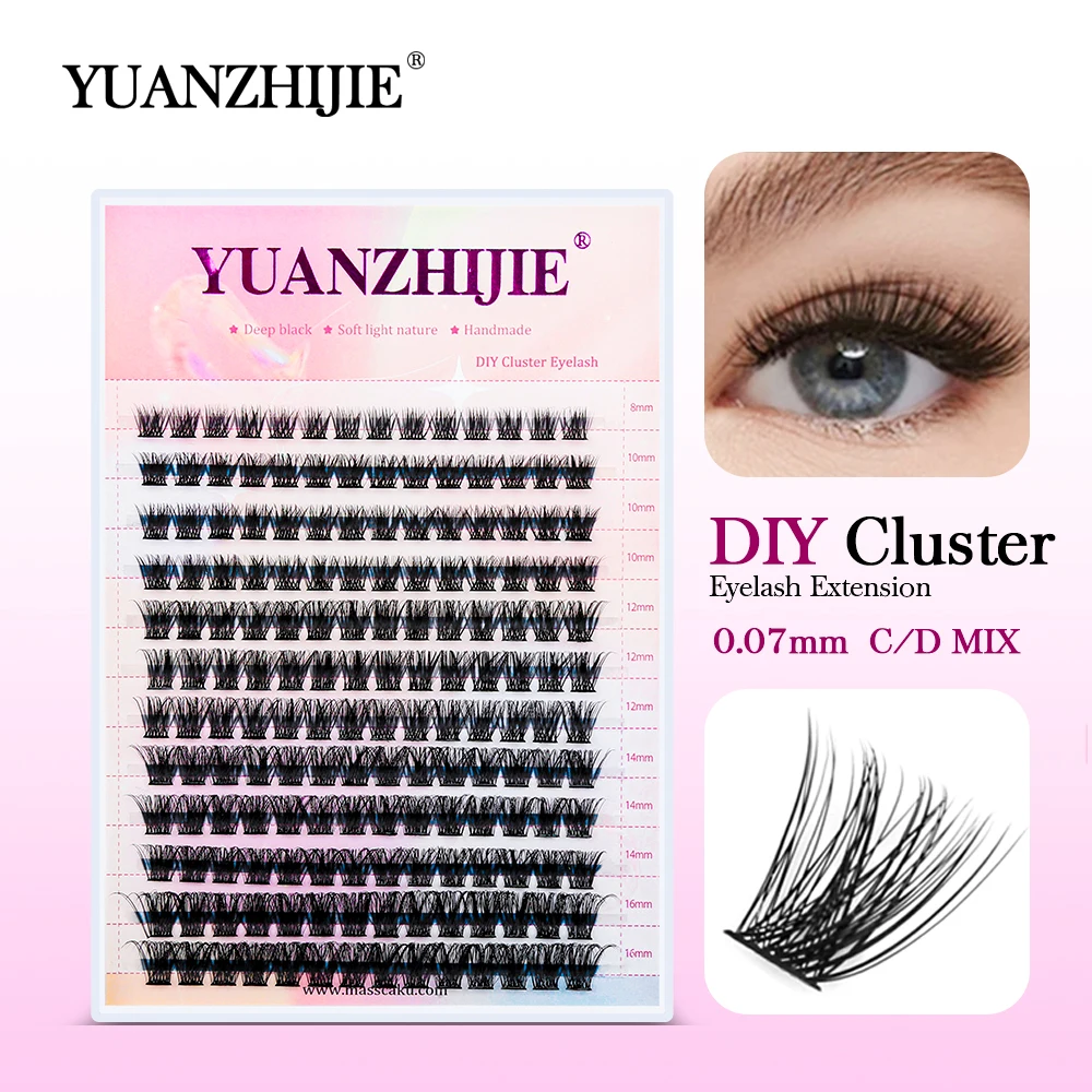 

YUANZHIJIE Russian Volume Individual Lash 12 Rows Natural Lightweight Diy Multi-type Mix Length Fashion Makeup Eyelash Extension