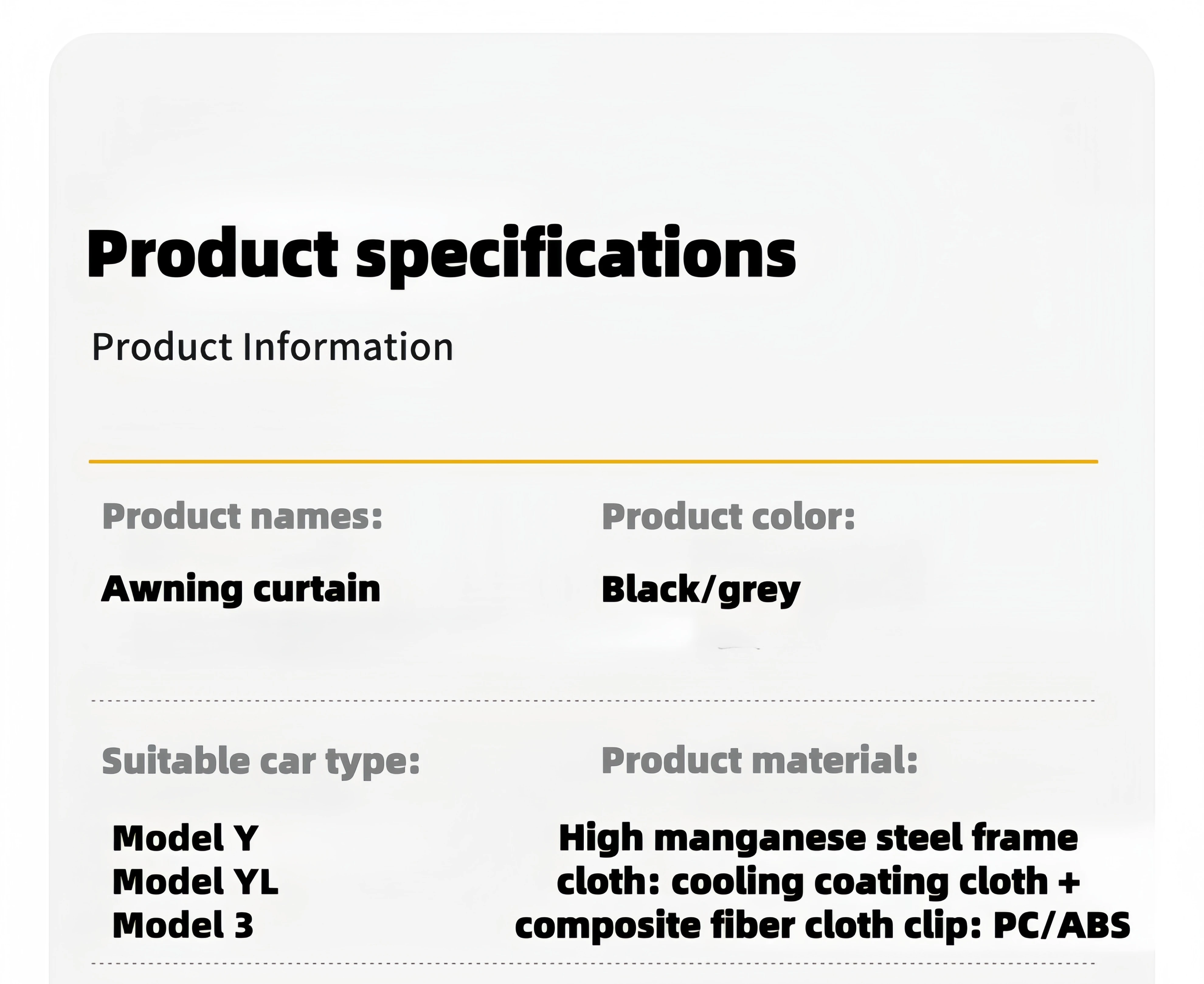 Für Model Y Yuniper /Model YL 2026+ Vorhang Auto-Dachisolierung Eiskristall UV-Schutz Wärmebarriere Deckenschutz – Detail 22