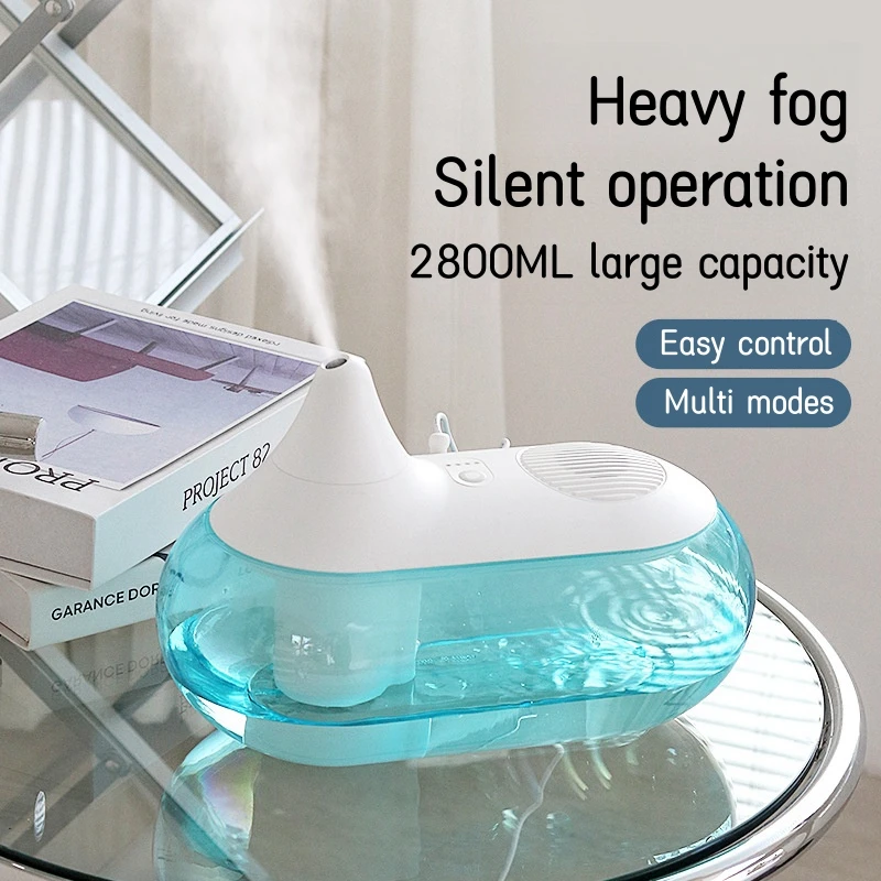 

2800ML Desktop Air Humidifier Atomizer Large Capacity Home Mute Bedroom Office Night Light Big Spray Ultrasonic Mist Sprayer