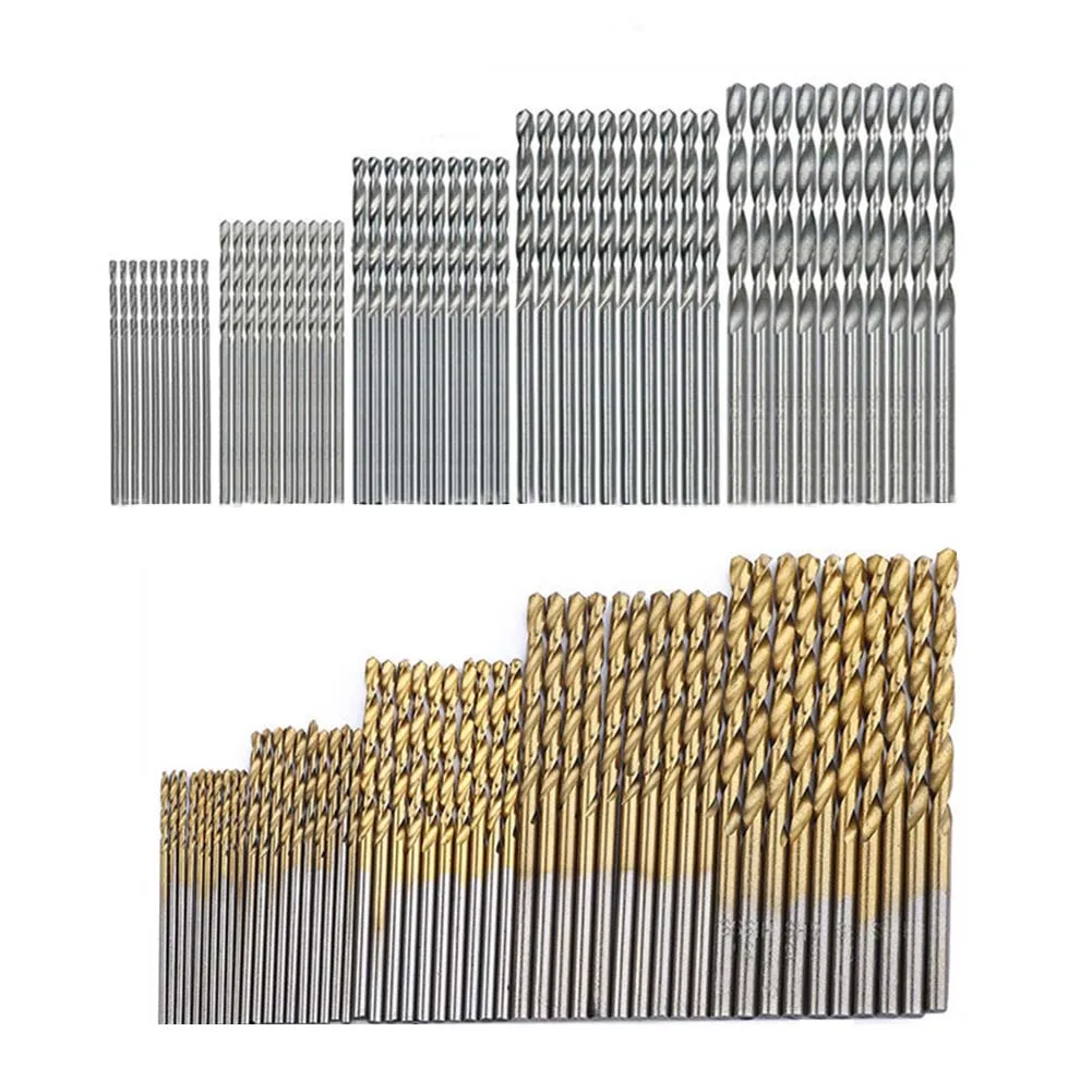 

100pcs HSS Drill Bits for DIY and Professional Projects Enhanced Hardness for Reliable Performance Across Materials