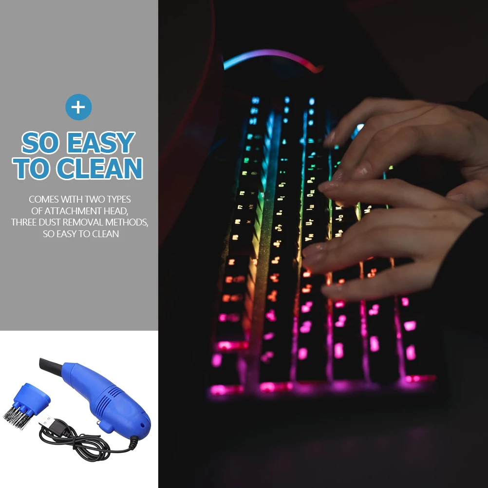 

2 pcs Keyboard Cleaner Mini Handheld Vacuum Detachable Dust Cup Efficient Filtration System for Computer Laptop