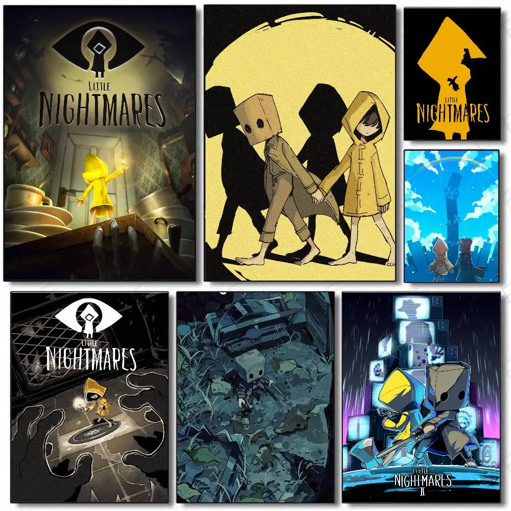 Little N-nightmares Animated Game Poster Art Sticky Wall Waterproof Home Living Room Bedroom Bar Aesthetic Decoration