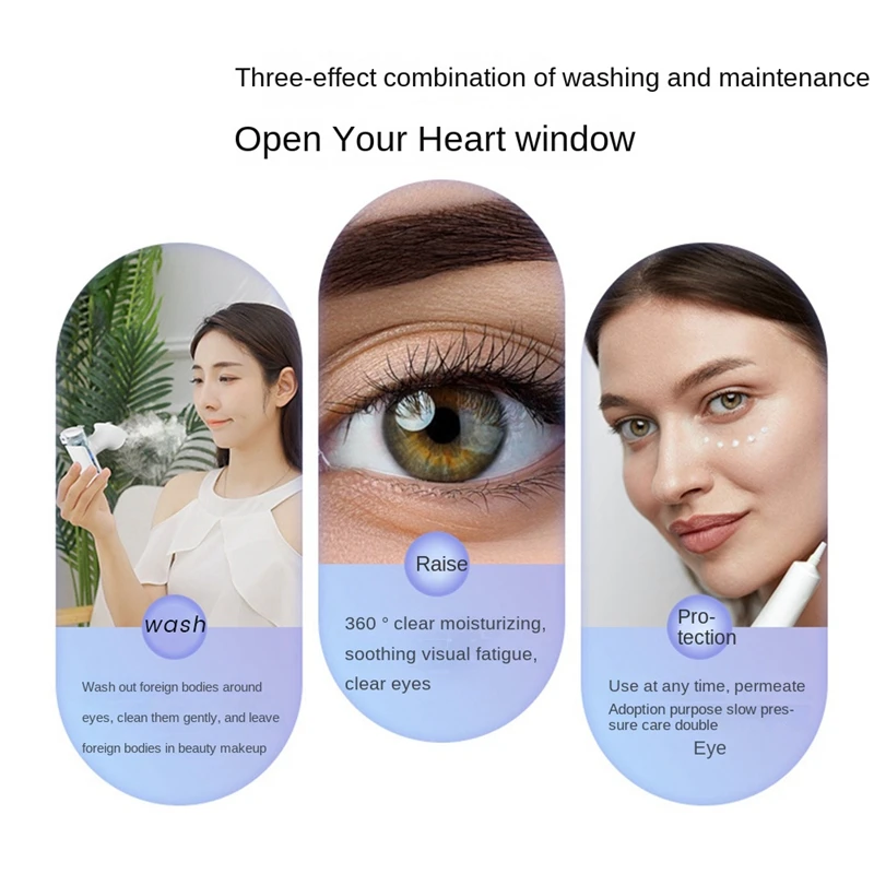 1 PCS Electric Eye Beauty Device Eye Moistening Massager Hot Compress Eye Care Massage Relief Dry Eyes Fatigue Face Skinsteam