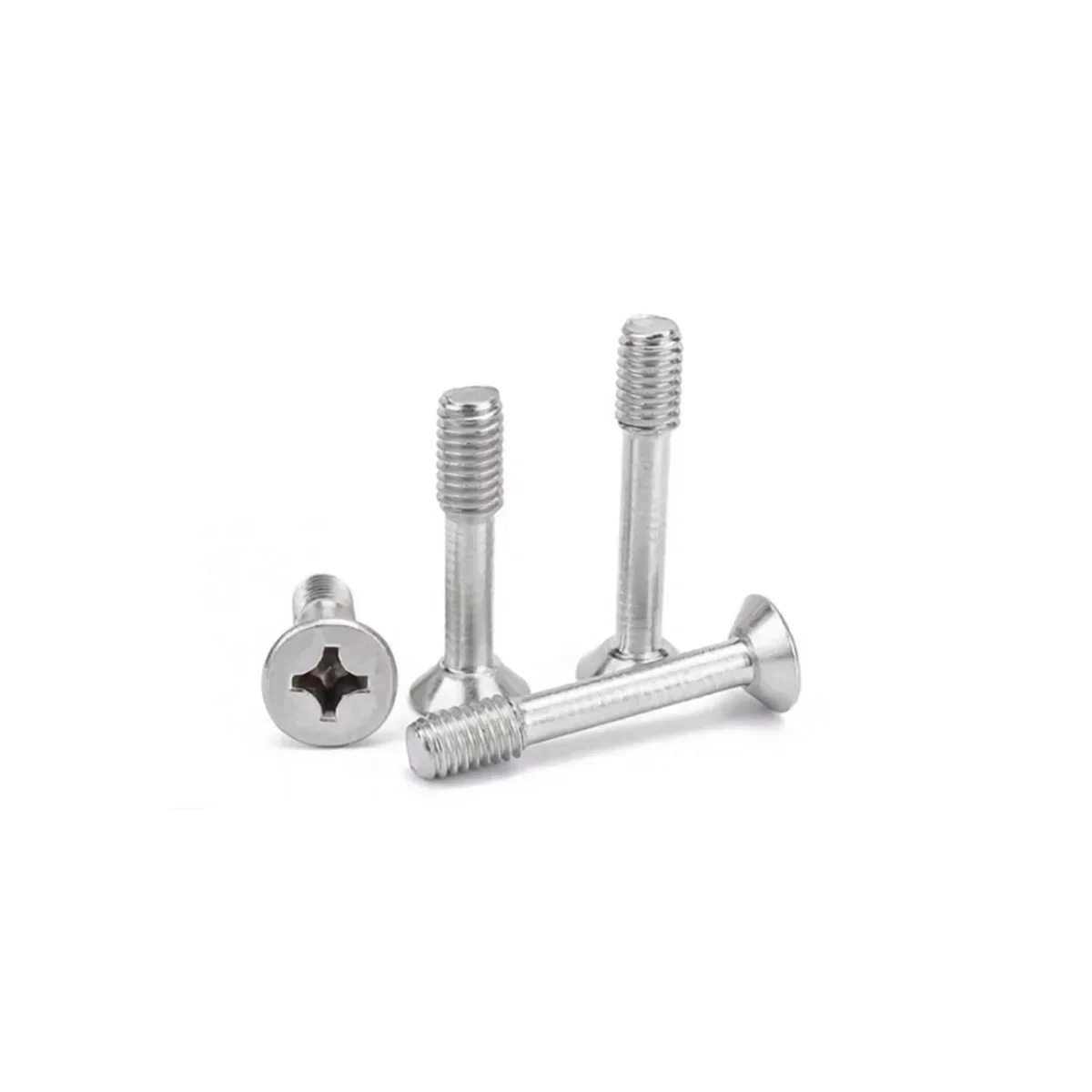 304 Stainless Steel Countersunk Cross Anti Loosening Screw / Flat Head Half Tooth Bolt M3M4M5M6