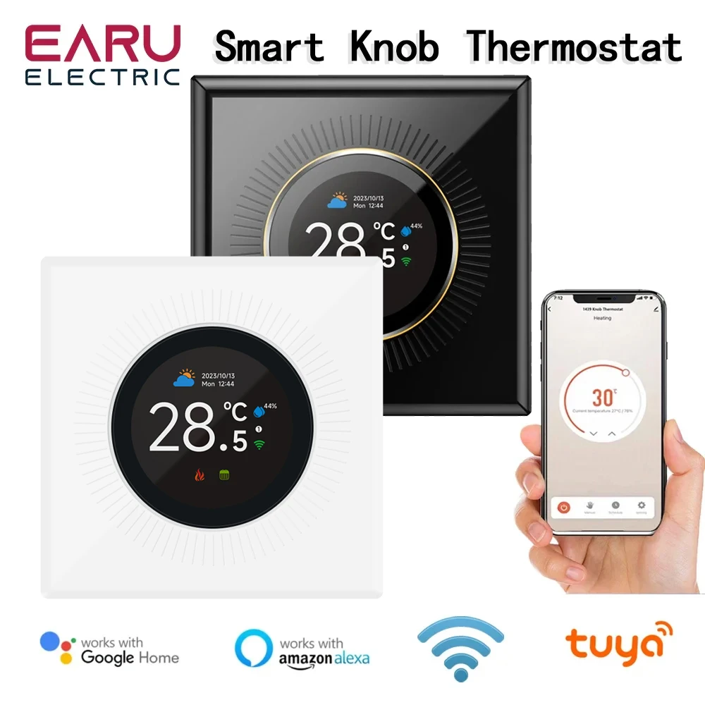 EARU Tuya Wifi Smart Knob Temperature Controller Digital Display Electric Floor Heating Water Gas Boiler for Alexa Google Home