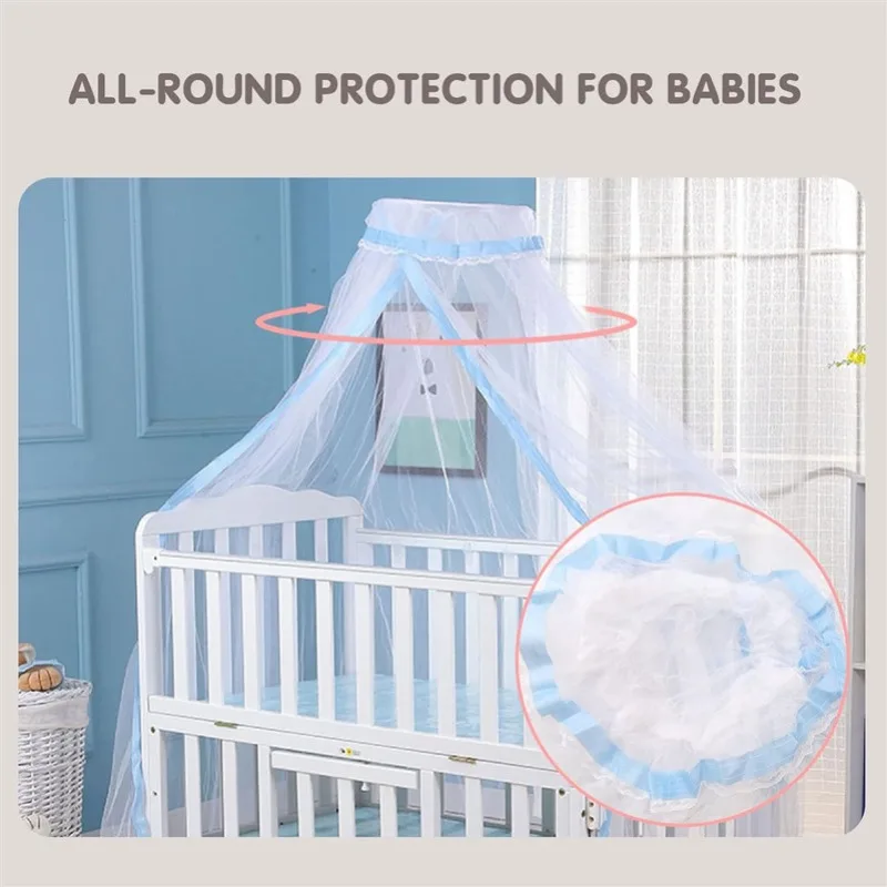 Summer Mosquito Net Baby Canopy Bed Net Infant Cot Dome Mosquito Netting Hanging Bed Curtain Foldable Crib Tent