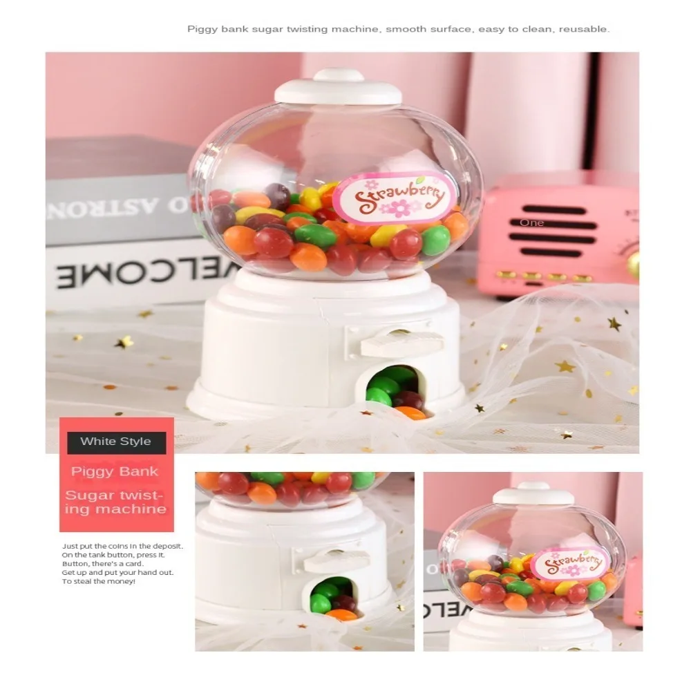 Portable Plastic Candy Machine 8 Colors Sweets Bank Deposit Box Vending Children